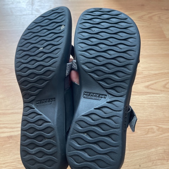Women’s Merrell Air Cushion Memory Foam Black & White Strappy Sandals Size 9 - Picture 6 of 7